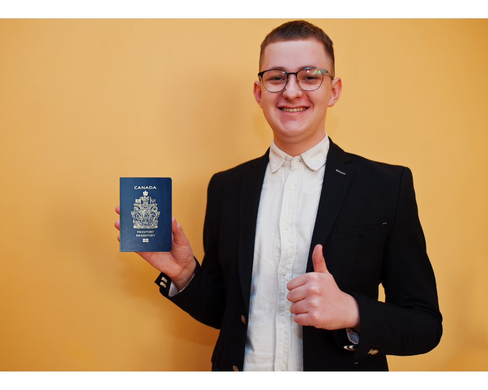 A picture of a man with a Canada passport 
