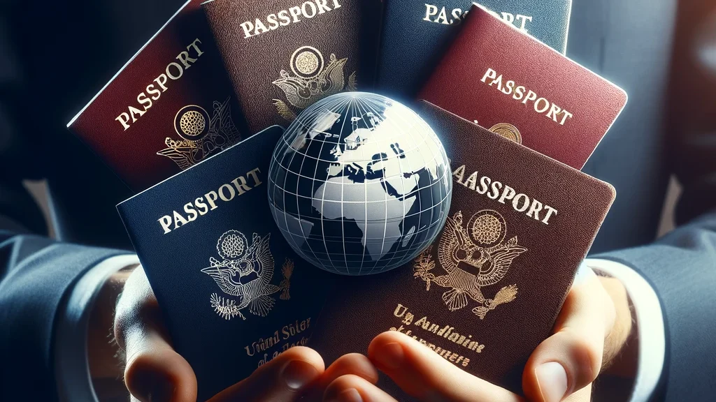 multiple passports, representing the ability of H-1B visa holders to have multiple visas simultaneously